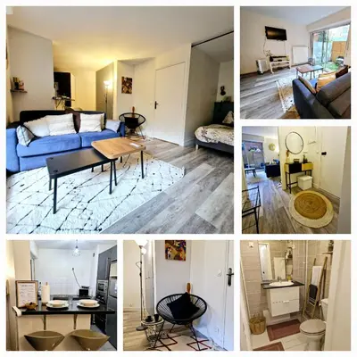 Cuisine ou kitchenette dans l'établissement Bel Appartement Parisien
