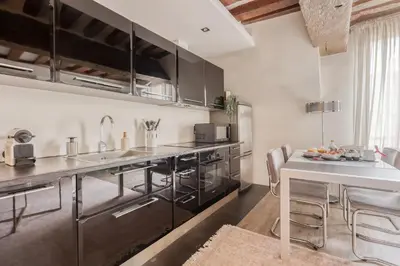 Cuisine ou kitchenette dans l'établissement Large and Modern 1Brd Flat at Lovely Saint Germain