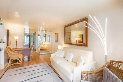 Coin salon dans l'établissement GuestReady - Estúdio Exuberante em Les Marais