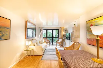 Coin salon dans l'établissement GuestReady - Estúdio Exuberante em Les Marais