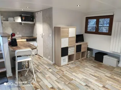 Cuisine ou kitchenette dans l'établissement Studio cadre idéal