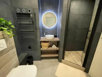 Salle de bains dans l'établissement Charmant logement aux portes de Paris - STADE DE FRANCE - 12 min à pied