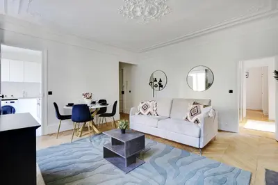 Coin salon dans l'établissement Charming apartment - 1BR-4P - Parc Monceau