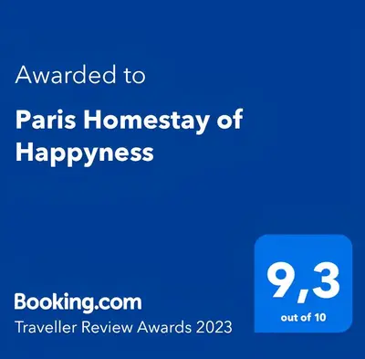 Certificat, récompense, panneau ou autre document affiché dans l'établissement Paris Homestay of Happyness