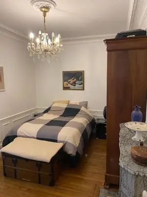Un ou plusieurs lits dans un hébergement de l'établissement Bel Appartement Haussmannien - Gare de Lyon