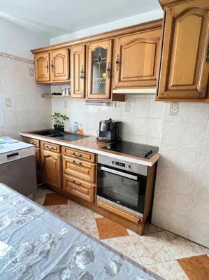Cuisine ou kitchenette dans l'établissement Superbe appartement près du métro 4 proche Paris