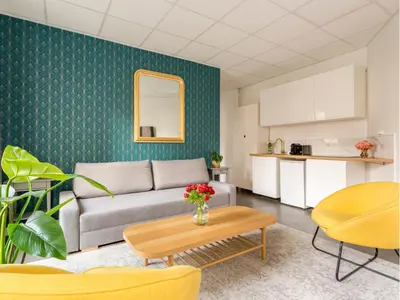 Cuisine ou kitchenette dans l'établissement Merveil - Family Suite - Marais - Turbigo I