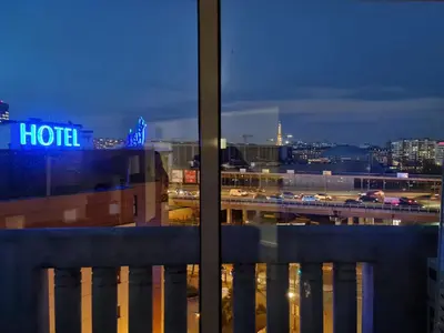 Vue générale sur Issy-les-Moulineaux ou vue de la ville depuis l'appartement