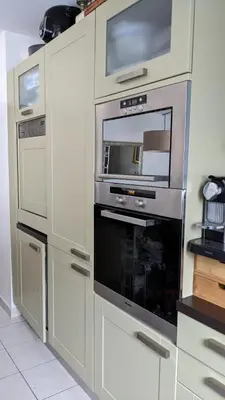 Cuisine ou kitchenette dans l'établissement Appartement lumineux Seine, île St-Germain, proche Porte de Versailles et la Défense