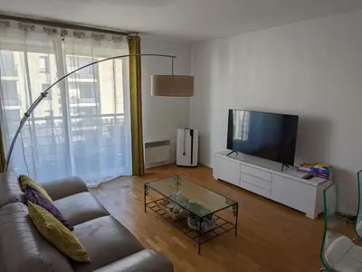 Télévision ou salle de divertissement dans l'établissement Appartement lumineux Seine, île St-Germain, proche Porte de Versailles et la Défense
