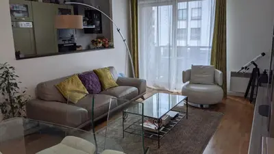 Coin salon dans l'établissement Appartement lumineux Seine, île St-Germain, proche Porte de Versailles et la Défense