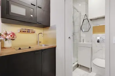 Salle de bains dans l'établissement Cozy studio - 2P - Gare de l'Est