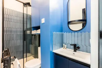 Salle de bains dans l'établissement Studio 2Pers#Les Halles#Etienne Marcel#AC