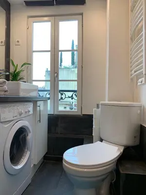 Salle de bains dans l'établissement Lovely studio at Île Saint-Louis