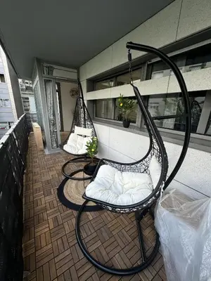 Coin salon dans l'établissement Excellent Apartment for Familly
