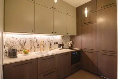 Cuisine ou kitchenette dans l'établissement Balcon Champs Elysees