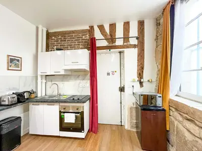 Cuisine ou kitchenette dans l'établissement 154 - Urban Atelier Home Cinema in Paris