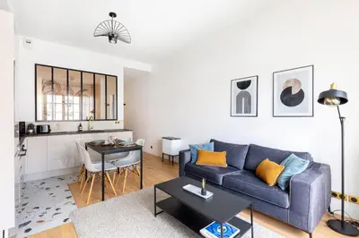 Coin salon dans l'établissement Le Cygne des Champs-Elysées - Mobility lease