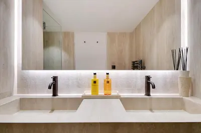 Salle de bains dans l'établissement TheLander Serviced Apartments in Saint-Germain des Près - Rue Jacob