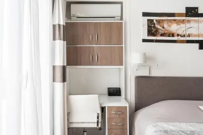 Un ou plusieurs lits dans un hébergement de l'établissement Appartement Haussmannien - dernier étage