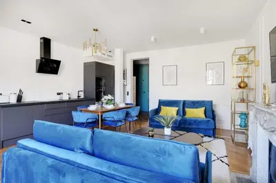 Coin salon dans l'établissement Petite residence 4 APT - Bastille-Gare de Lyon - 6P
