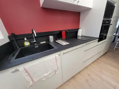 Cuisine ou kitchenette dans l'établissement Studio bien équipé au calme à Montmartre