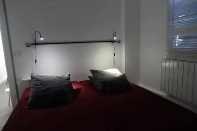 Coin salon dans l'établissement Cité Pilleux - Cozy Apartment in a private lane