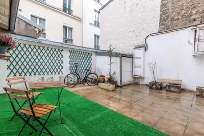 Terrasse ou espace extérieur de l'établissement Nid d'amour - à 900m de la Tour Eiffel