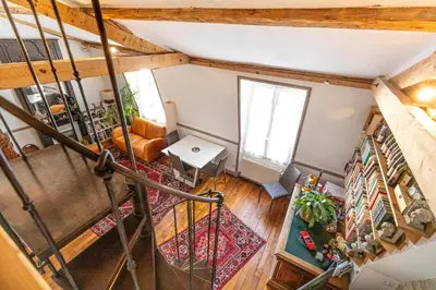 Coin salon dans l'établissement GuestReady - Charming apartment with mezzanine