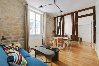 Coin salon dans l'établissement Pick A Flat's Apartment in Opéra - Rue Saulnier