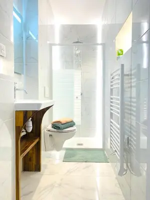 Salle de bains dans l'établissement Spacious 2 bedroom apartment Champs Elysees and Golden Triangle