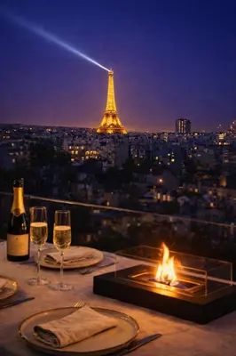 Boissons dans l'établissement Luxury Flat - Eiffel Tower View & Terrace - Air Conditioning