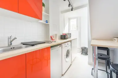 Cuisine ou kitchenette dans l'établissement New Duplex 6Pers#Paris Expo#Porte de Versailles