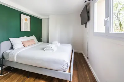 Un ou plusieurs lits dans un hébergement de l'établissement New Duplex 6Pers#Paris Expo#Porte de Versailles