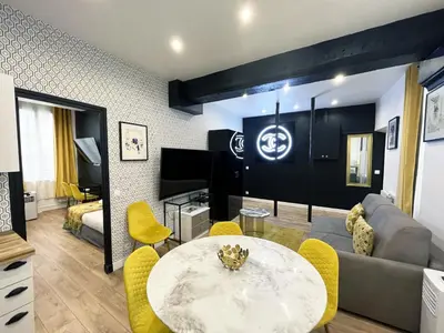 Coin salon dans l'établissement UrbanFlat 157 - Urban Coco Flat in Montorgueil