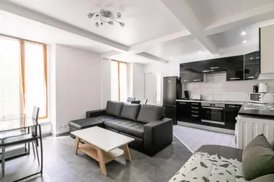 Coin salon dans l'établissement Appartement Montparnasse