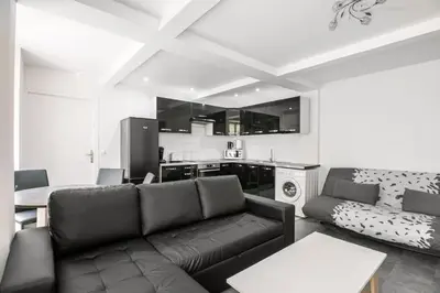 Coin salon dans l'établissement Appartement Montparnasse