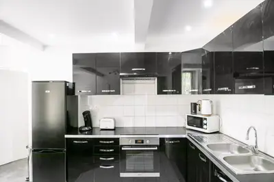 Cuisine ou kitchenette dans l'établissement Appartement Montparnasse