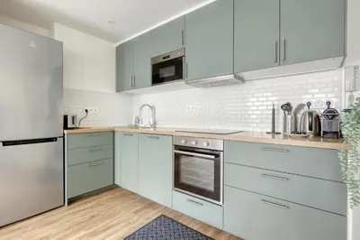 Cuisine ou kitchenette dans l'établissement Branded New 4 Bdrs Flat - Huge Terrace - Prime Loc