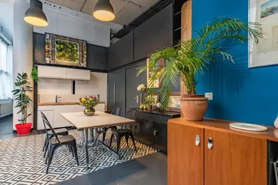 Cuisine ou kitchenette dans l'établissement Mon loft