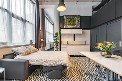Coin salon dans l'établissement Mon loft