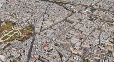Vue générale sur Paris ou vue de la ville depuis l'appartement
