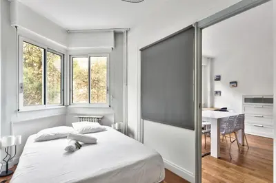 Un ou plusieurs lits dans un hébergement de l'établissement Appartement Chérioux - Welkeys