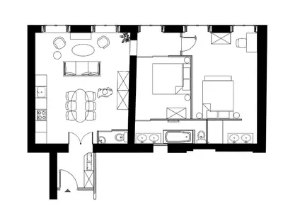 Plan de l'établissement Parisuites Central Grands boulevards Design Folies Bergères