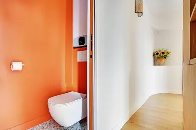 Salle de bains dans l'établissement Amazing apartments in Châtelet - Rivoli