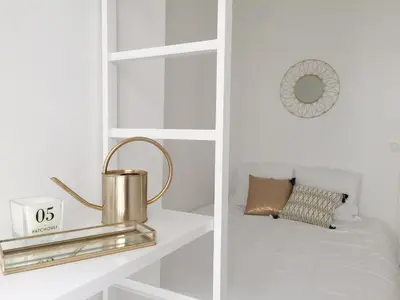 Un ou plusieurs lits dans un hébergement de l'établissement New Apartment in the Heart of Le Marais