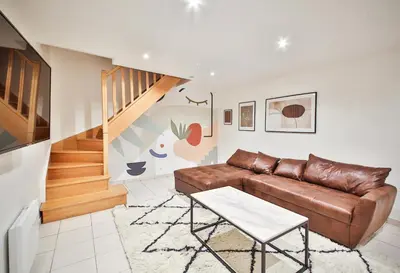 Coin salon dans l'établissement 02#Duplex 2Bedrooms#Sèvres Lecourbe#Necker