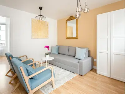 Coin salon dans l'établissement Merveil - Family Suite - Marais - Martin V