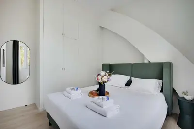 Un ou plusieurs lits dans un hébergement de l'établissement Flat with Terrasse - 1BR-4P - Eiffel Tower