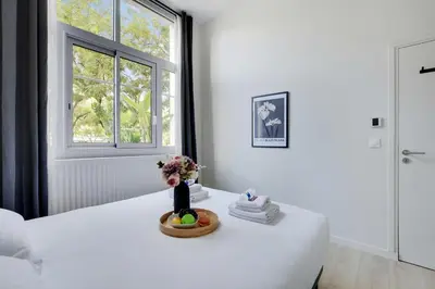 Un ou plusieurs lits dans un hébergement de l'établissement Flat with Terrasse - 1BR-4P - Eiffel Tower